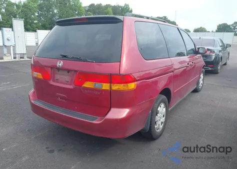 2002 Honda Odyssey Ex из США, поврежденный, VIN 5FNRL18622B016265